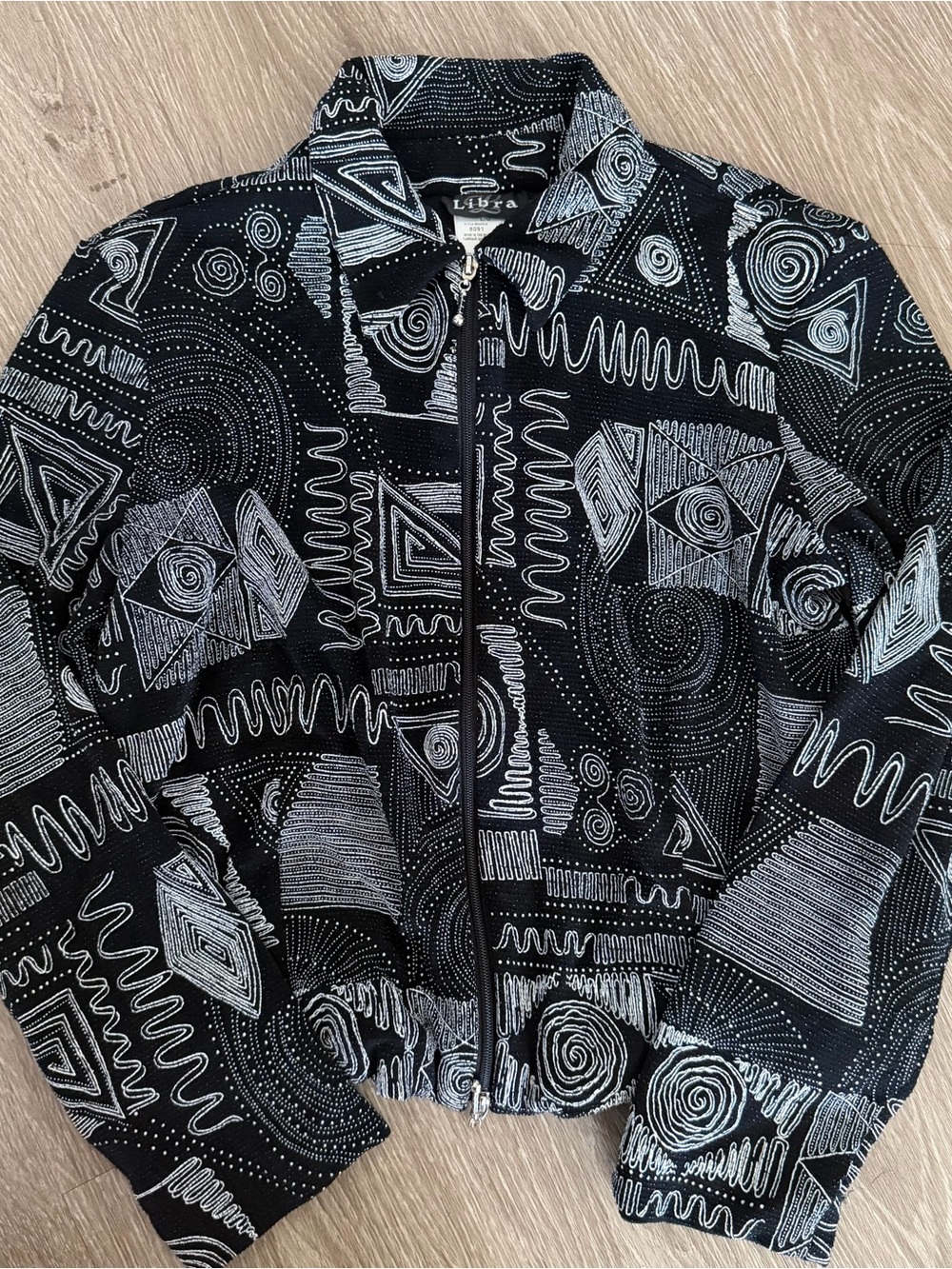 Libra VTG 90’s art to wear boxy jacket sz L